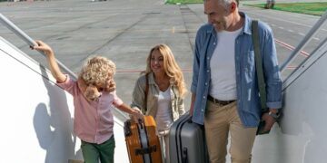 Família mudança para o exterior