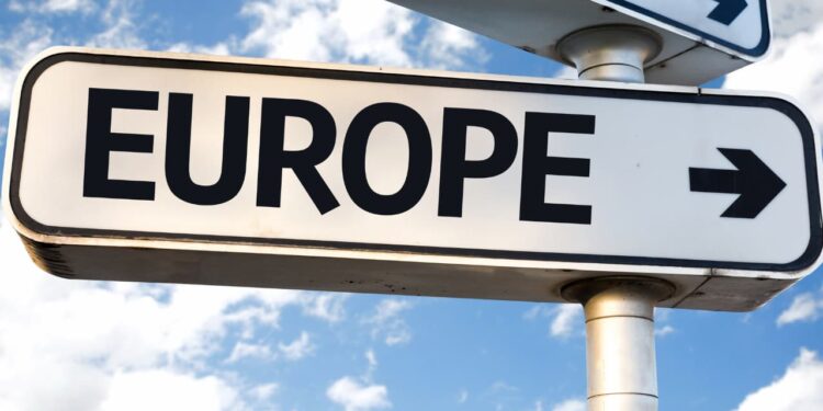 Direção a Europa — Canva